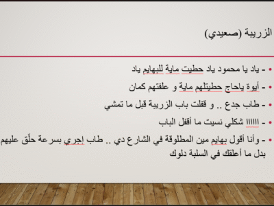 كتابة قصة و سيناريو و حوار بالغة العربية المصرية و اللهجة الصعيدية
