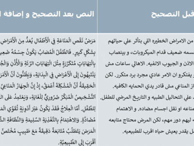 التدقيق اللغوي و الإملائي والنحوي لجميع أنواع الكتابات