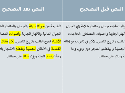 التدقيق اللغوي و الإملائي والنحوي لجميع أنواع الكتابات