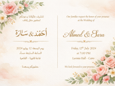 تصميم دعوات فرح